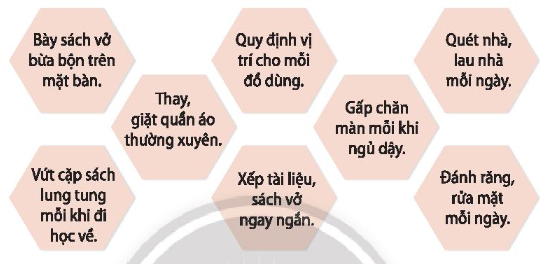 Nhiệm vụ tìm hiểu thói quen phòng nắp gọn gàng sạch vẫn của em khi ở gia đình và ở nhà trường trang sgk hoạt động trải nghiệm hướng nghiệp Nhiệm vụ khám phá thói quen phòng nắp gọn gàng sạch đã của em lúc ở gia đình và ở nhà trường trang sgk chuyển động trải nghiệm phía nghiệp