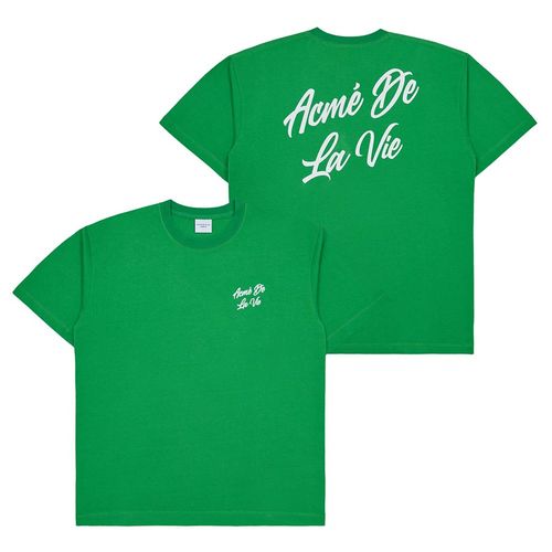 Áo font adlv tshirt hình ảnh chữ nghiêng màu xanh lá cây lá