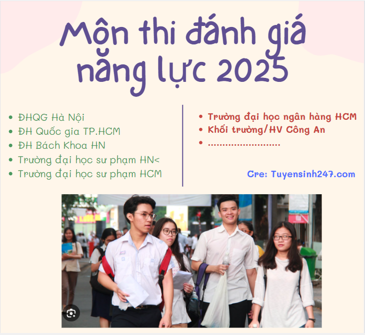 Năm thi đánh giá năng lực thi gần như môn gì Năm thi reviews năng lực thi phần đa môn gì
