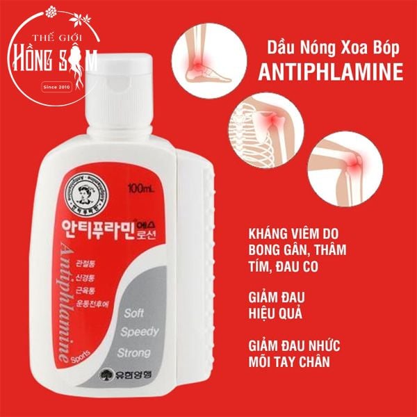 Dầu nóng xoa bóp antiphlamine nước hàn ml