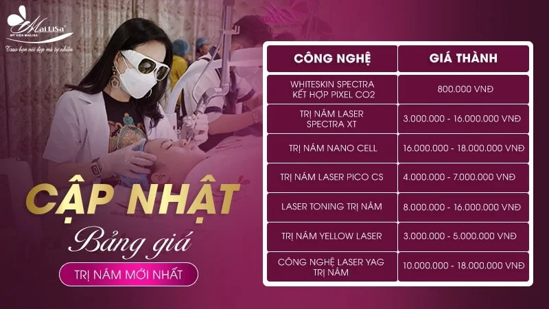 Bắn laze trị nám bao nhiêu tiền Bắn laze trị nám từng nào tiền