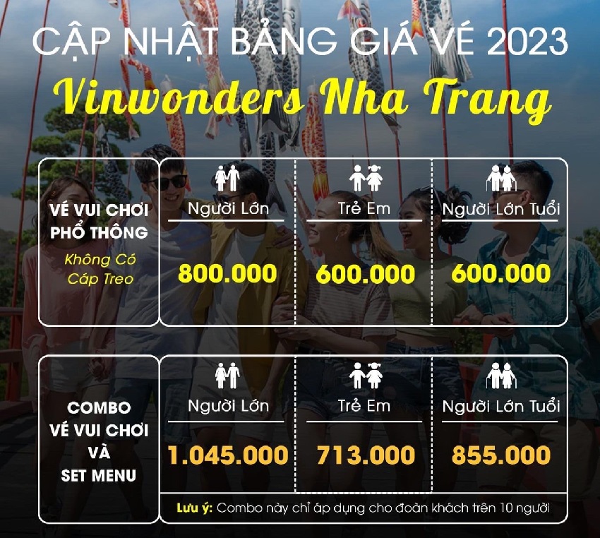 Giá vé vinpearl vinwonder cực rẻ tại nha trang