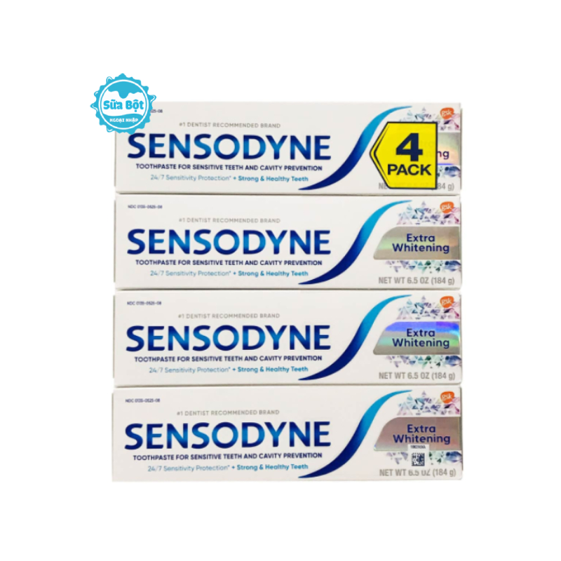 Kem tiến công răng sensodyne extra whitening của mỹ g