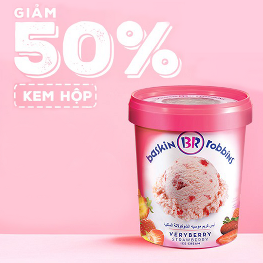 Baskin robbins sút  mang lại kem vỏ hộp pre