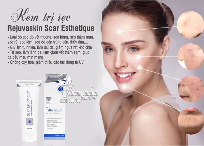 Kem trị sẹo rejuvaskin scar esthetique thiết yếu hãng mỹ